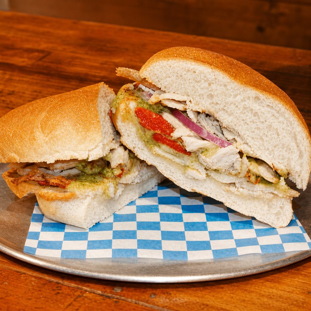 Turkey Pesto Melt Sandwich (Large).
